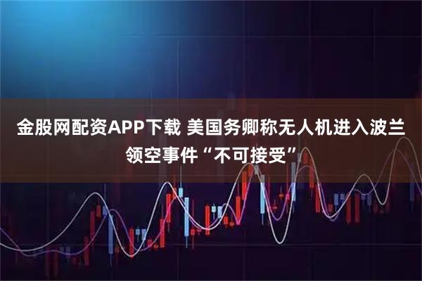 金股网配资APP下载 美国务卿称无人机进入波兰领空事件“不可接受”
